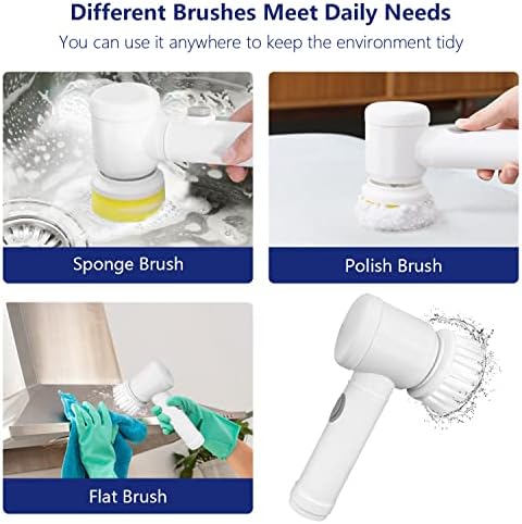 BTRICL Electric Cleaning Scrubber with 3 Brush Heads 1