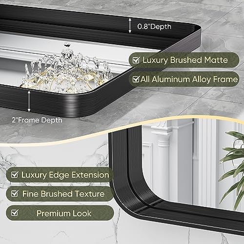 Suidia 30 x 48 Bathroom Mirror with Metal Frame 1