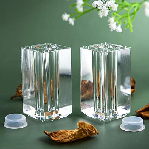 Set of 2 Refillable Crystal Salt Pepper Shakers
