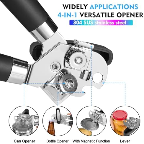 SOVARCATE Heavy Duty Can Opener with Magnet Lift