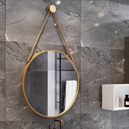 FLIPP Bathroom Mirror with Adjustable Hemp Rope Lanyard
