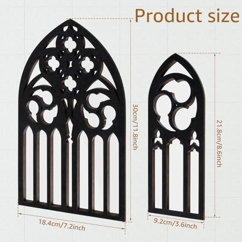 3 Pcs Gothic Wall Mirror Decor Set