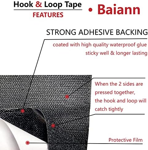 Baiann 6 x 3ft Adhesive Hook and Loop Strips Tape