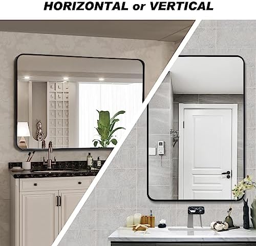 ARTWIND 40x30 Inch Modern Wall Mirror with Black Frame