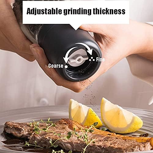 Salt and Pepper Grinder Set 2Pcs Ceramic Grinders with Adjustable Coarseness