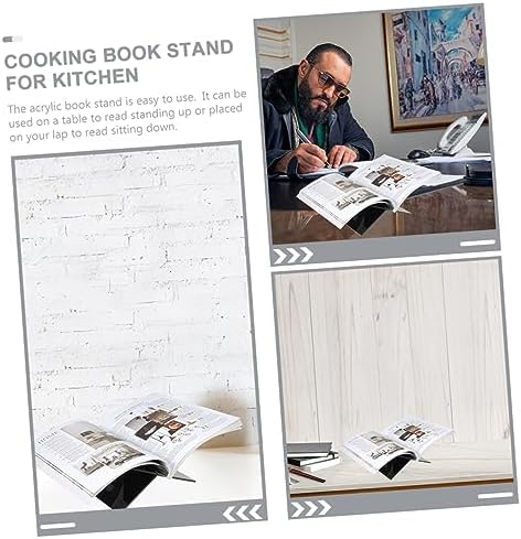 1 Set Acrylic Kitchen Counter Book Display Stand
