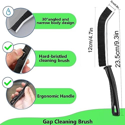 WandaQueen 4pcs Hard Bristle Crevice Cleaning Brush Set