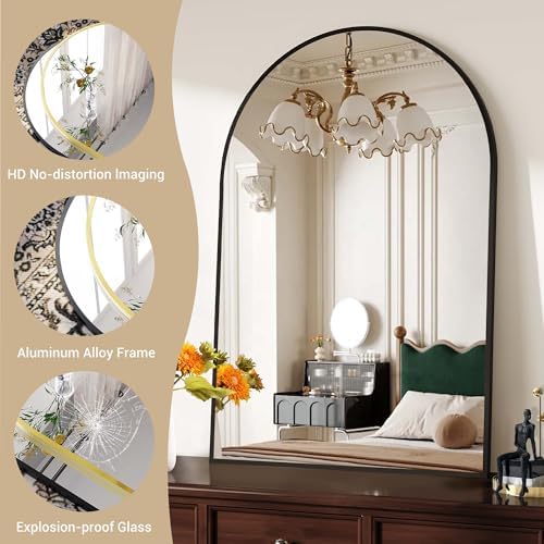 GarveeHome Arched Wall Mirror 30x40 Black