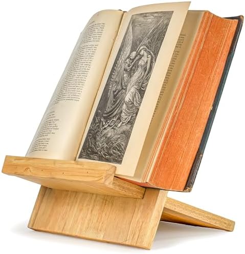 Red Co Sustainable Rubberwood Cookbook Stand 1