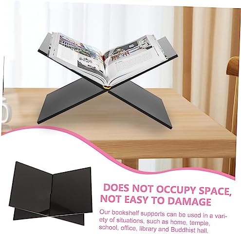 Unomor Compact Acrylic Book Stand for Home Office Reading