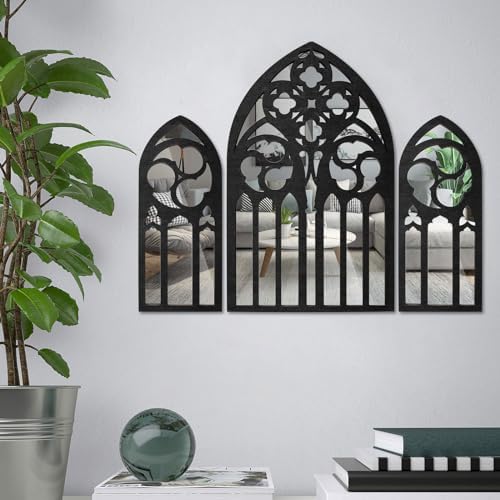 3 Pcs Gothic Wall Mirror Decor Set