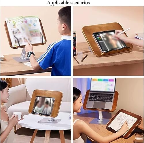 JACCOS Adjustable Book Stand with 360 Rotating Base