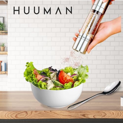 Huuman 2 in 1 Salt and Pepper Grinder Combo