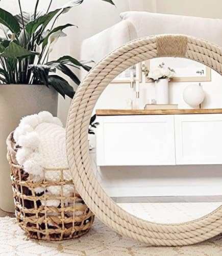 Nautical Rope Accent Mirror Oval 57x67cm