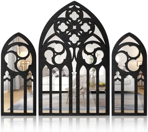 3 Pcs Gothic Wall Mirror Decor Set