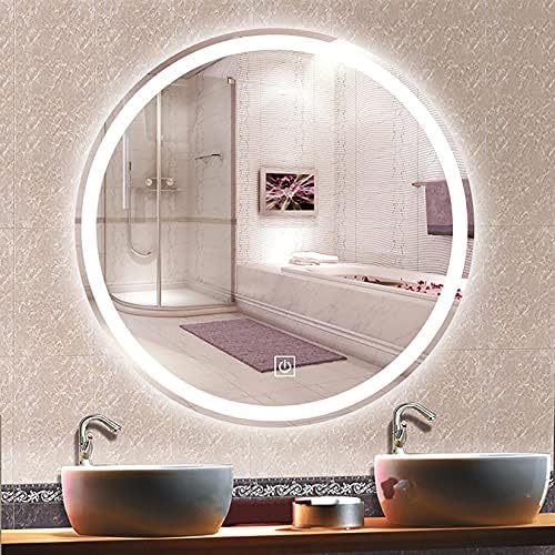 Round LED Bathroom Mirror with Touch Switch and Anti-Fog Light