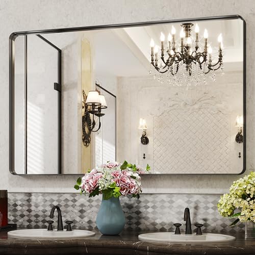 Suidia 30 x 48 Bathroom Mirror with Metal Frame 1