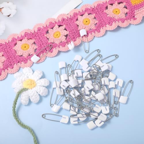 Nogeqi 50 Pcs Safety Pins with Locking Closures