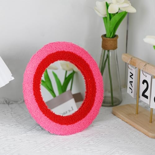 LuHeToz 88 Inch Round Flannel Mirror
