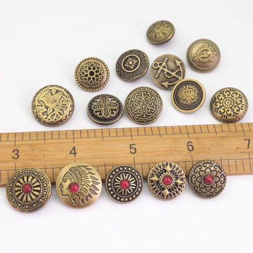 Youmeizer Antique Fasteners Snap Buttons Set Bronze