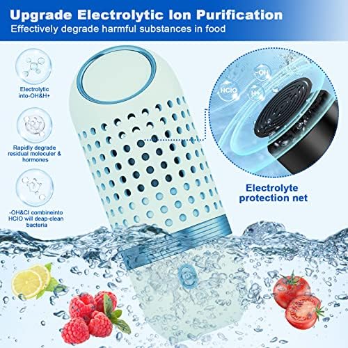 Fruit and Vegetable Purifier with OH-Ion Tech Portable USB Cleaner Blue