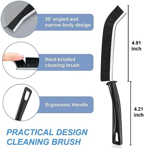 Ajouvtk 3 PCS Hard Bristle Crevice Cleaning Brush
