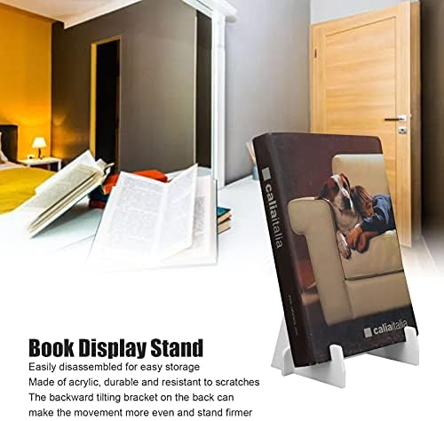 ETAINGYEUN Acrylic Book Display Stand Organizer White