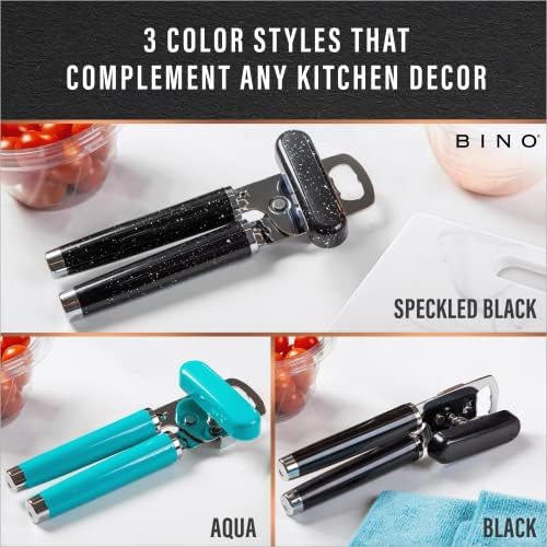 BINO Heavy Duty Stainless Steel Can Opener - Speckled Black
