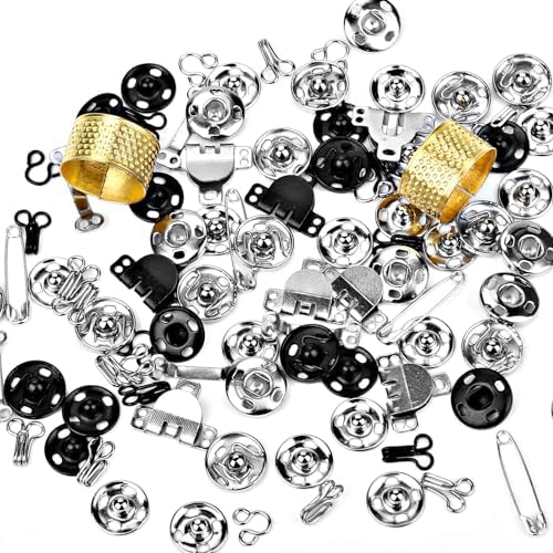112 Pairs Sewing Hooks and Eyes Closure Set 3 Styles