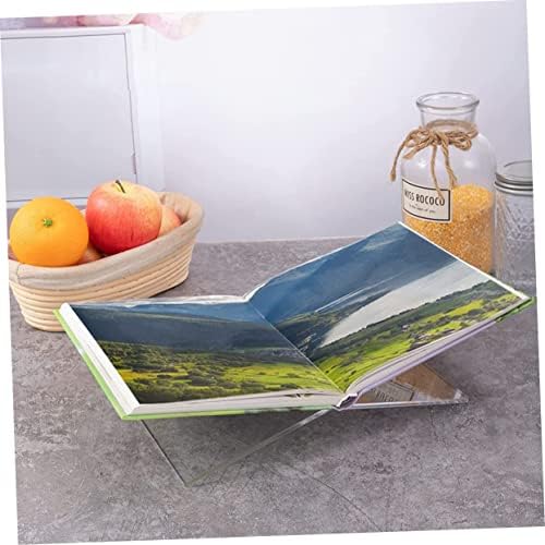 SEWACC Transparent X-Shaped Cookbook Stand for Home Office Use