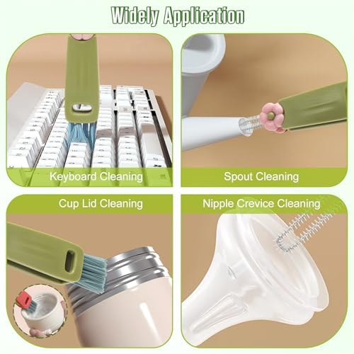 Yadiana 3 in 1 Cup Lid Cleaning Brush Set