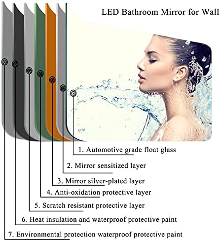 LED Lighted Bathroom Mirror with Anti-Fog and Touch Control