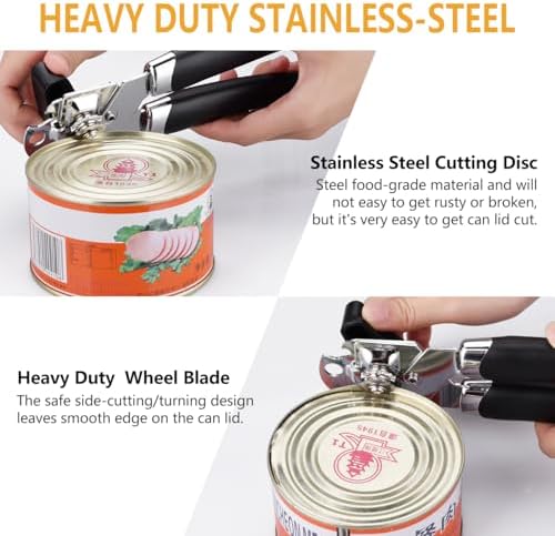MOOREDLIFE Handheld Can Opener 3-in-1 Heavy Duty