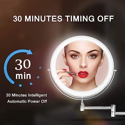 Bleslin Wall Mounted Makeup Mirror 5X Magnification 360 Swivel