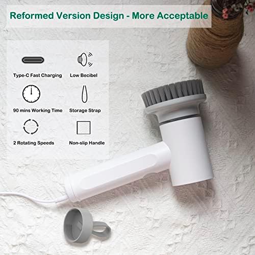 Amvnotia Electric Spin Scrubber with 3 Brush Heads and 2 Speeds