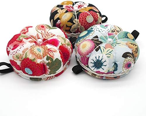 Pumpkin Wrist Needle Cushion Holder with Wristband Green