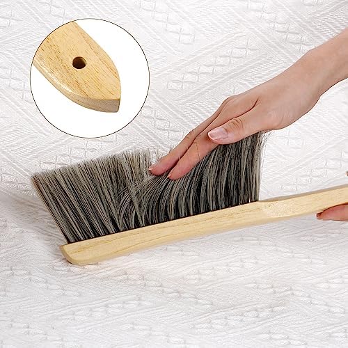 Rbenxia 2 Pieces Wooden Handle Soft Bristle Dust Brushes