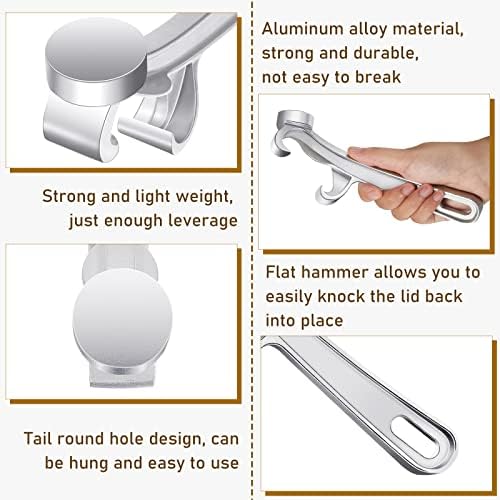 Suclain 2 Pieces Aluminum Bucket Opener with Lid Wrench