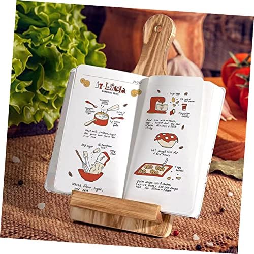 Cabilock Wooden Recipe Book Stand for Kitchen and Desktop