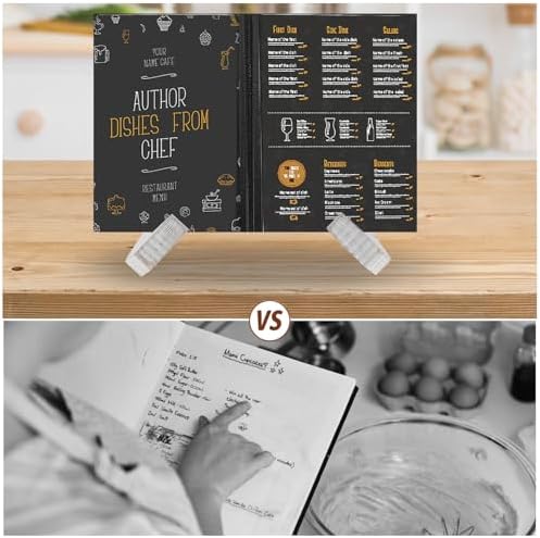 VOSAREA Wooden Book Holder Stand for Desk Kitchen