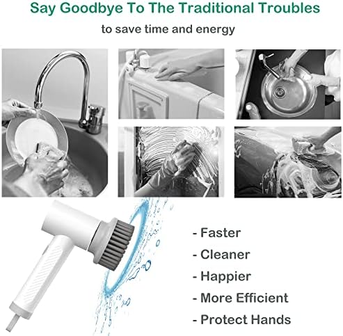 Amvnotia Electric Spin Scrubber with 3 Brush Heads and 2 Speeds