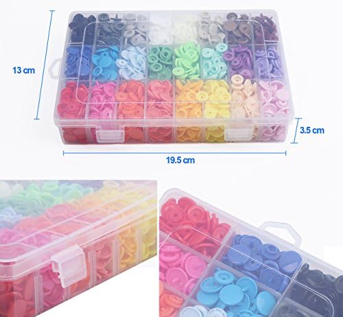ilauke 408 Snap Buttons Set with Organizer Case