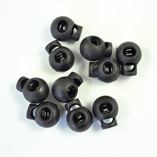 10 Pcs Black Reusable Plastic Spring Toggle Cord Locks 1