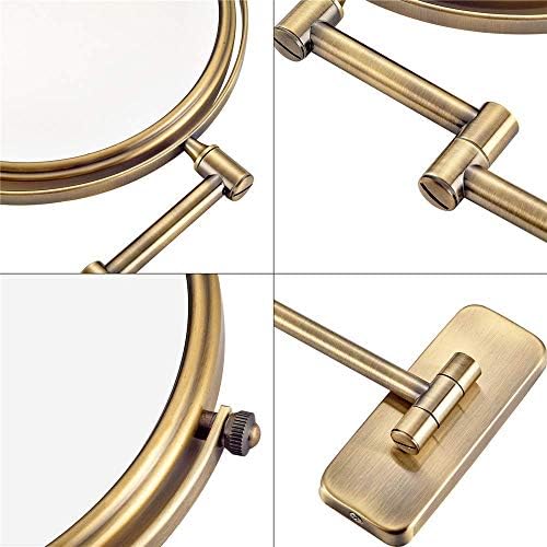 8 Inch Adjustable Magnifying Wall Mirror with 3X Lenses