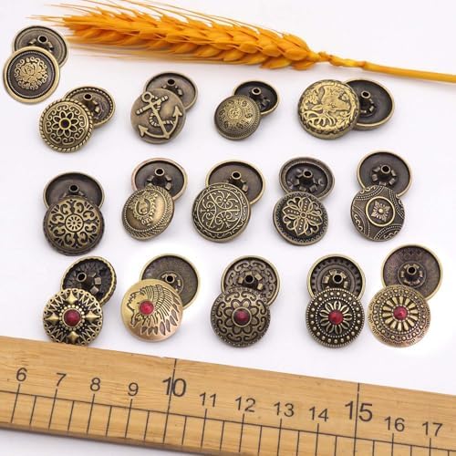 Youmeizer Antique Fasteners Snap Buttons Set Bronze