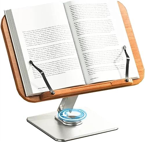 JACCOS Adjustable Book Stand with 360 Rotating Base