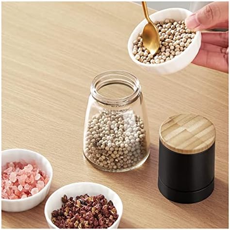 LEIXIUSM Refillable Pepper Mill 2pc Ceramic Grinders 1
