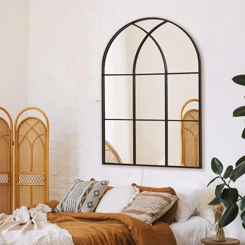 Antok Arched Wall Mirror 30x40 Black Frame