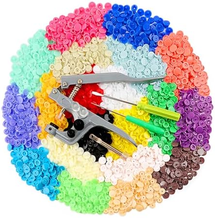 ilauke 400 Snap Buttons with Pliers for Sewing and Crafting