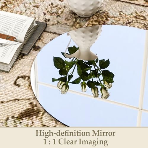 WISSMIELS Oval Frameless Bathroom Mirror - 20x48 Inch Wall Mounted Tempered Glass